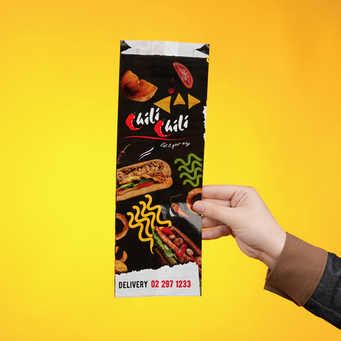 كيس ورقي للساندويش طباعة فل