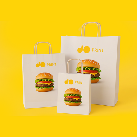 أكياس ورقية مطبوعة ملون