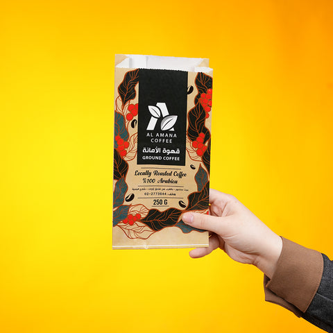 كيس ورقي للمخبوزات طباعة فل + ارضية