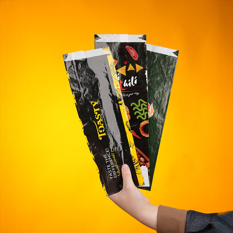 كيس ورقي للساندويش طباعة فل