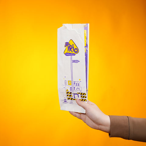 كيس ورقي للساندويش طباعة 2 لون