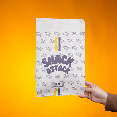 كيس ورقي للمخبوزات طباعة 2 لون