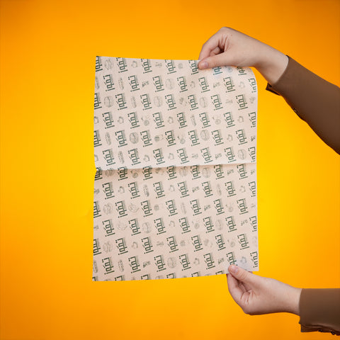 ورق زبدة مطبوع