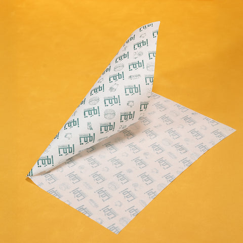 ورق زبدة مطبوع