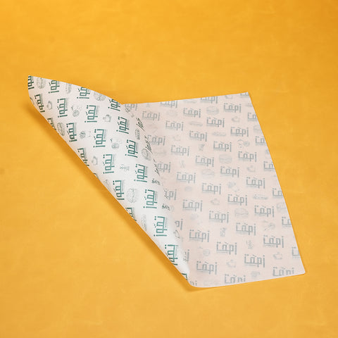 ورق زبدة مطبوع