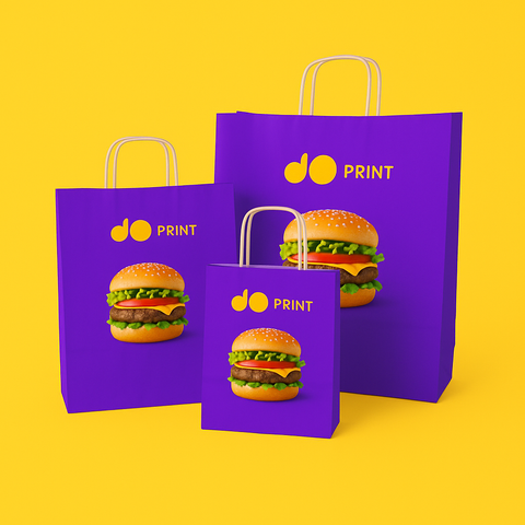 أكياس ورقية مطبوعة ملون