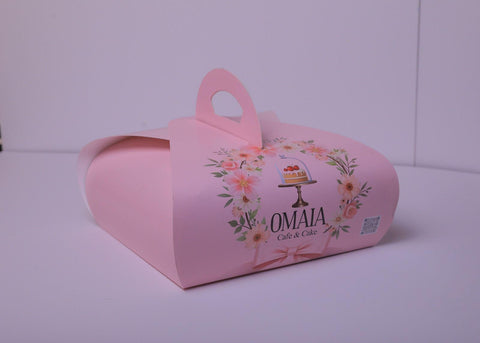 علبة كيك وردة