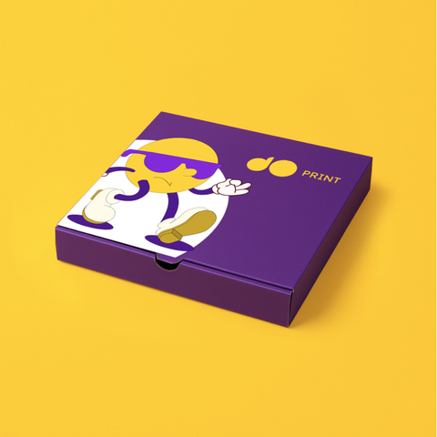 علب بيتزا مطبوع كل الجهات